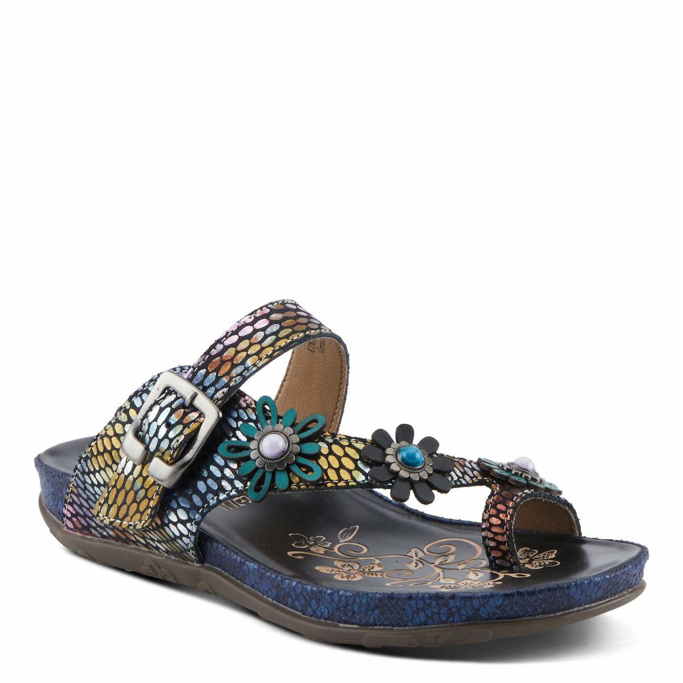 L'Artiste by Spring Step Women's Kindness Sandal, Black Multi, 7.5-8