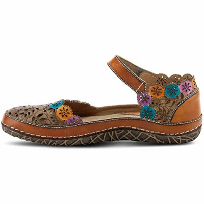 Spring Step L'Artiste Women's Kysandra-Fleur Mary-Jane Shoe Tan Multi EU 35 / US 5