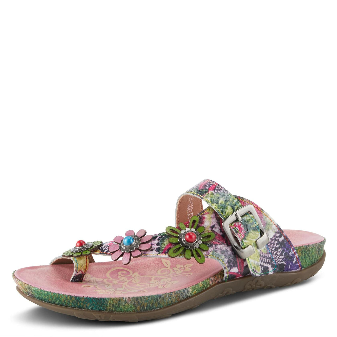 L'Artiste by Spring Step Women's Kindness Sandal, Pink Multi, 8.5