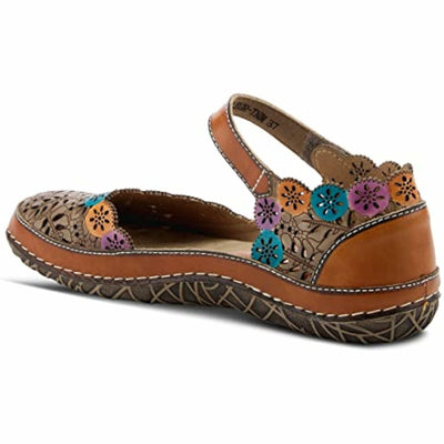 Spring Step L'Artiste Women's Kysandra-Fleur Mary-Jane Shoe Tan Multi EU 35 / US 5