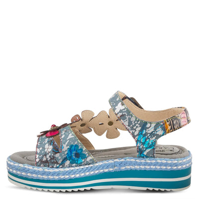 L'Artiste by Spring Step Rhodys Blue Multi EU 39 (US Women's 8.5) M