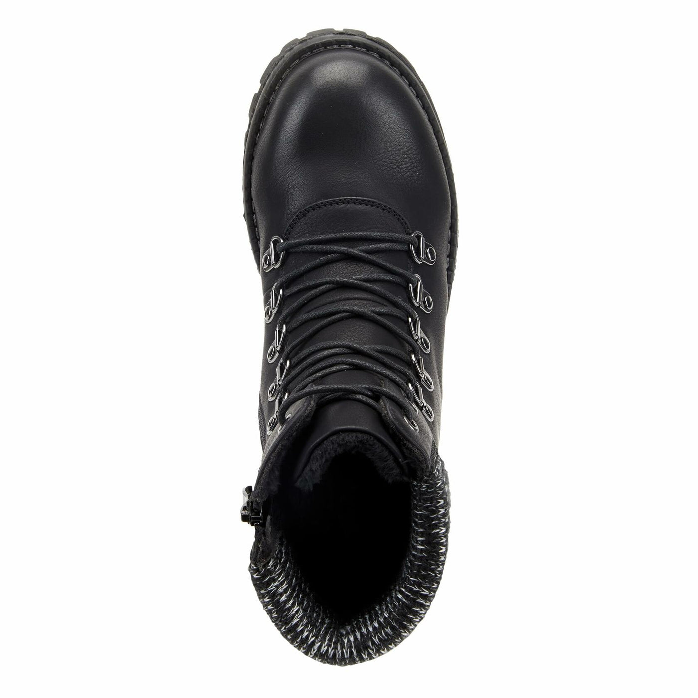 PATRIZIA Spring Step Clarris Lace-Up Booties for Women - Ladies Boots with Cozy Faux Fur Lining - Tonal Stitching Ankle Boots for Womens - Black EU 35 / US 5