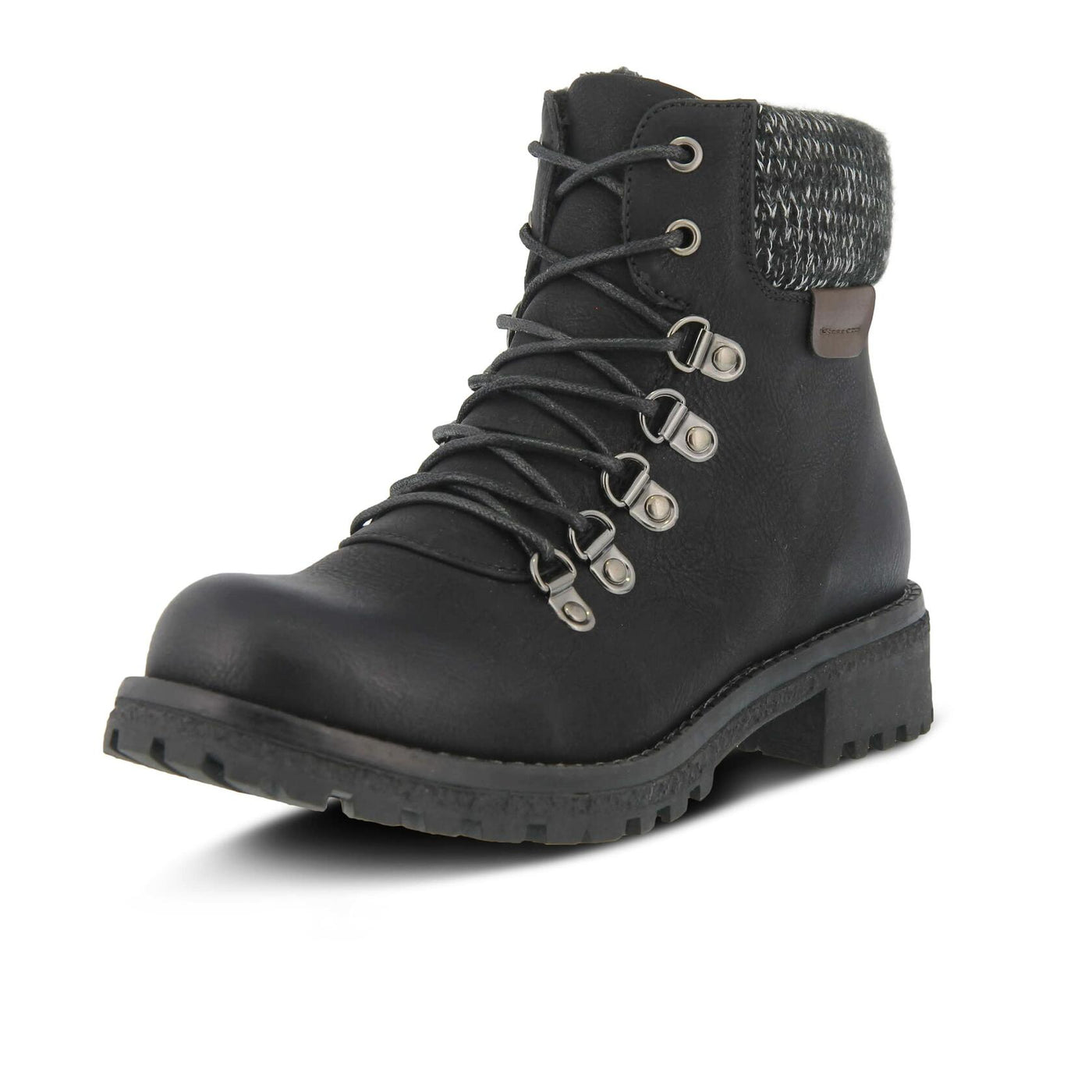PATRIZIA Spring Step Clarris Lace-Up Booties for Women - Ladies Boots with Cozy Faux Fur Lining - Tonal Stitching Ankle Boots for Womens - Black EU 35 / US 5