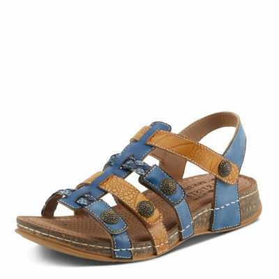 L'Artiste by Spring Step Women's Delila Sandal, Blue Multi, 5.5-6