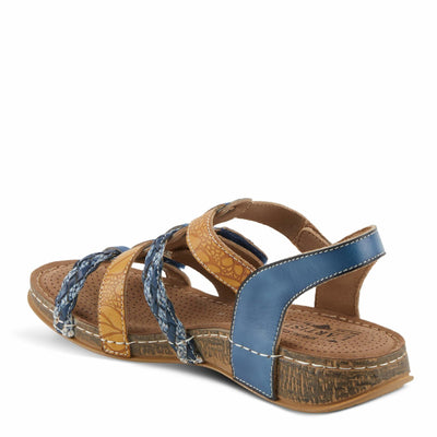 L'Artiste by Spring Step Women's Delila Sandal, Blue Multi, 5.5-6