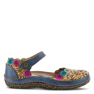 Spring Step L'Artiste Women's Kysandra-Fleur Mary-Jane Shoe Blue Multi EU 36 / US 5.5-6