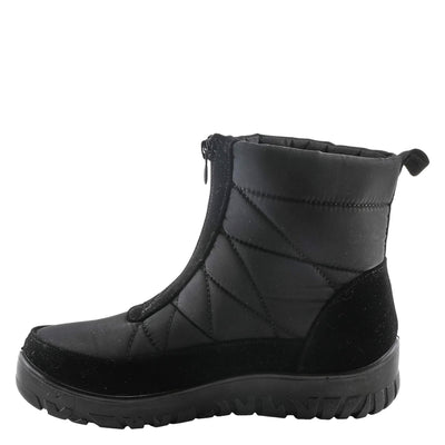 Flexus Spring Step Lakeeffect Boots for Women - Waterproof Ladies Boots with Front Zipper Closure - Women's Snow Boots for Winter - Black Boots EU 40 / US 9