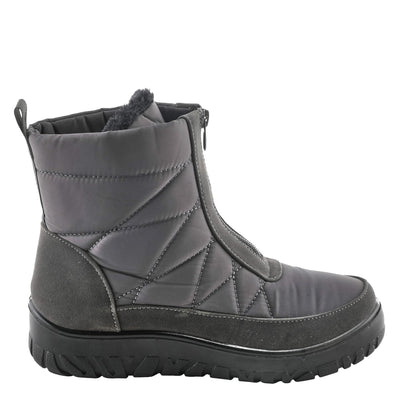 Flexus Spring Step Lakeeffect Boots for Women - Waterproof Ladies Boots with Front Zipper Closure - Women's Snow Boots for Winter - Grey Boots EU 37 / US 6.5-7