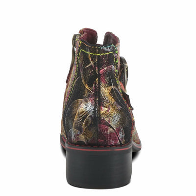 Spring Step L'Artiste Georgiana-Scope Booties for Women - Ankle Boots with Zipper Closure - Hand-Painted Ladies Boots for Outdoor - Camel Multi EU 39 / US 8.5