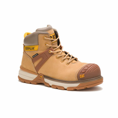 Caterpillar Excavator Superlite Waterproof Carbon Composite Toe Work Boot Men Honey Reset
