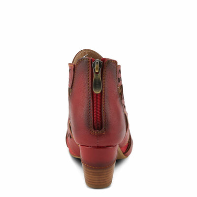 Spring Step L'Artiste Icon Sandals for Women - Ladies Casual Flats Platform Sandal - Hand Painting Summer Shoes for Womens - Red EU 35 / US 5