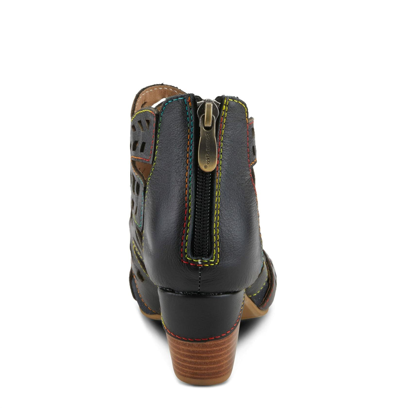 Spring Step L'Artiste Icon Sandals for Women - Ladies Casual Flats Platform Sandal - Hand Painting Summer Shoes for Womens - Black EU 35 / US 5