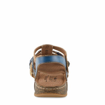 L'Artiste by Spring Step Women's Delila Sandal, Blue Multi, 8.5
