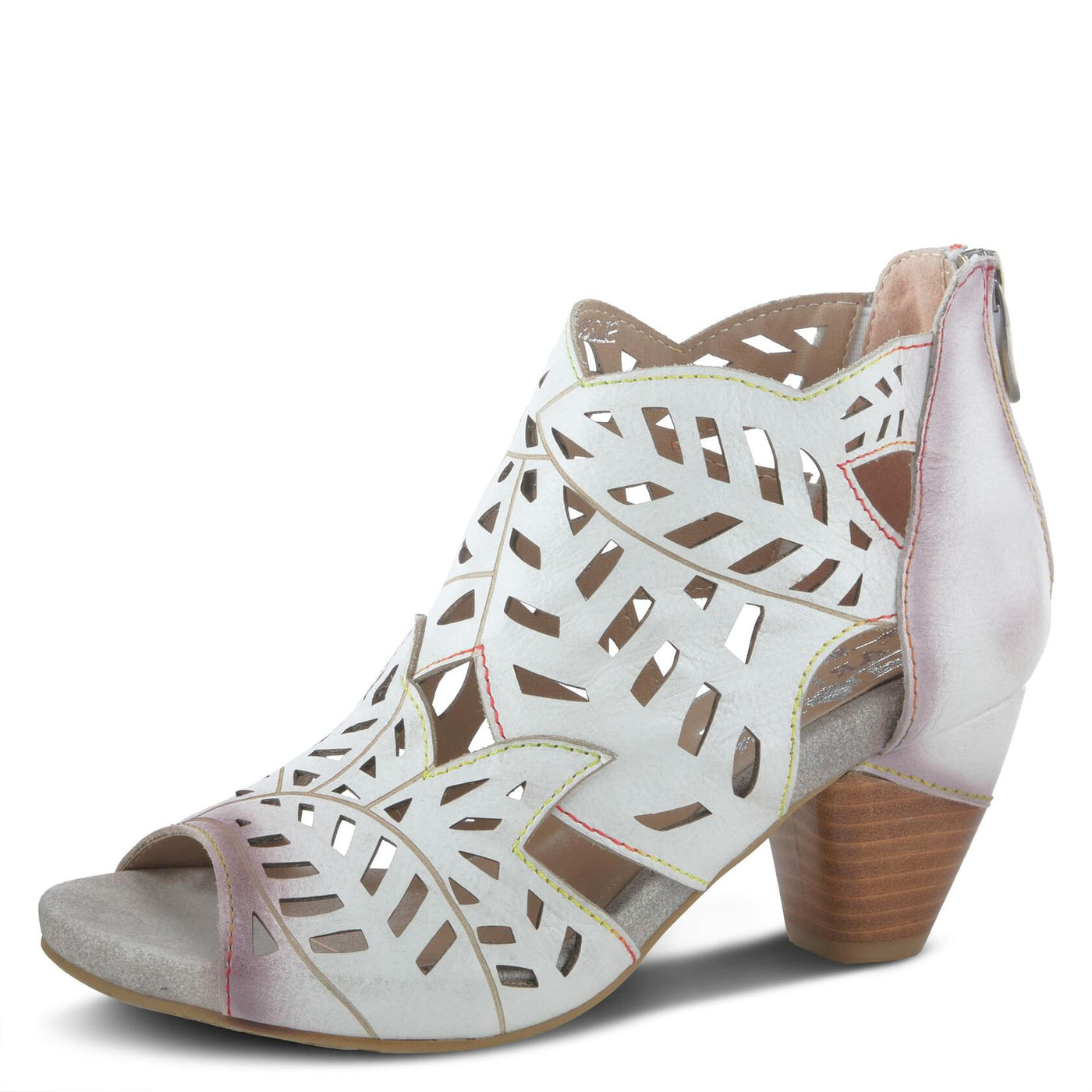 Spring Step L'Artiste Icon Sandals for Women - Ladies Casual Flats Platform Sandal - Hand Painting Summer Shoes for Womens - Off White EU 37 / US 6.5-7