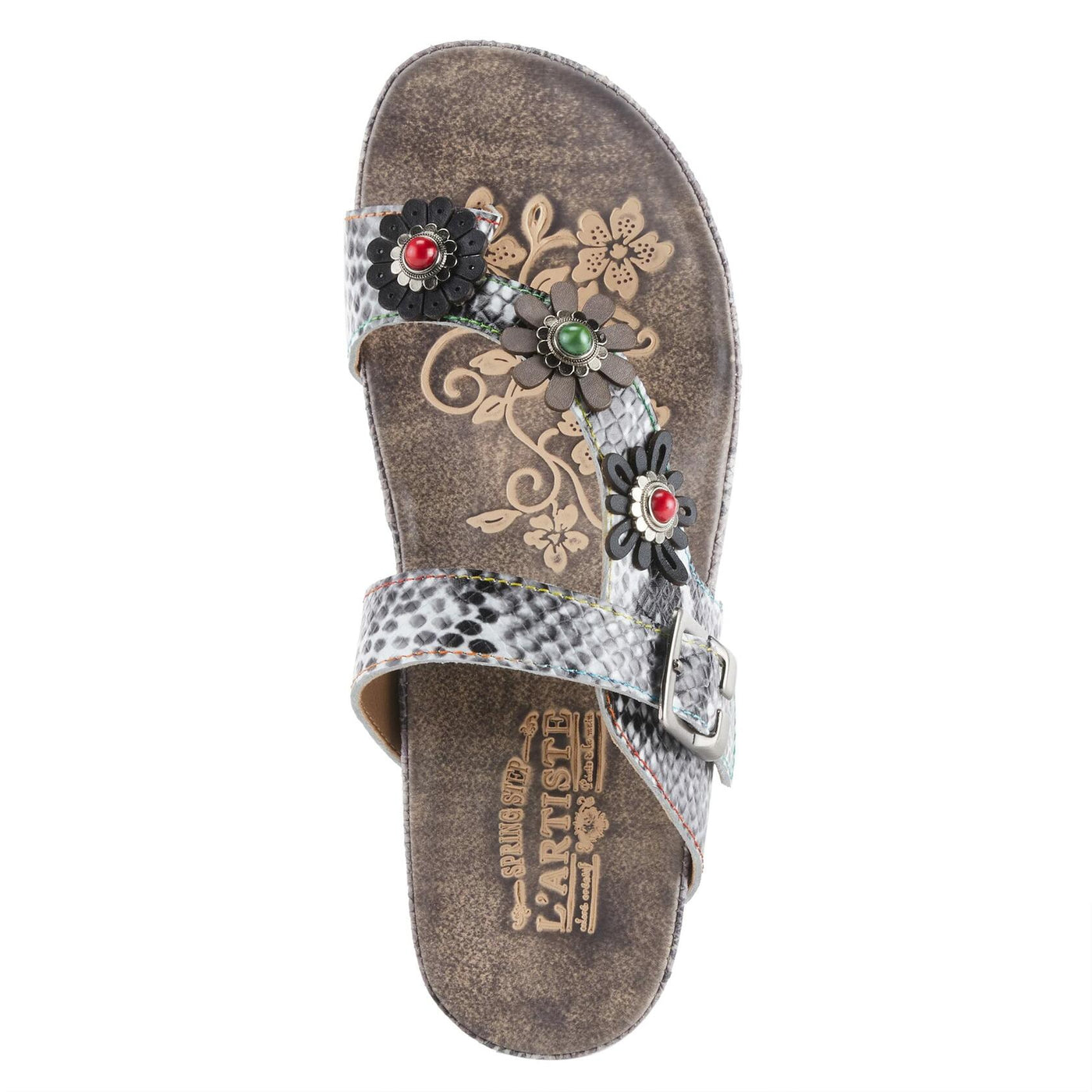 L'Artiste by Spring Step Women's Kindness Sandal, Grey Multi, 5