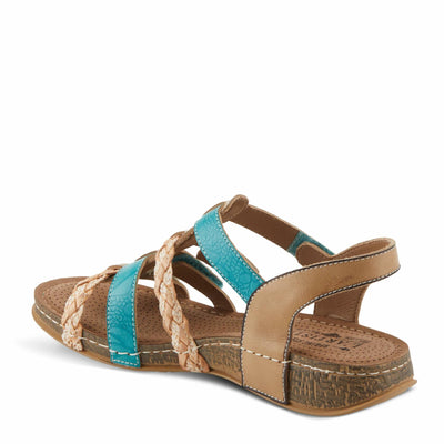 L'Artiste by Spring Step Women's Delila Sandal, Beige Multi, 9.5-10
