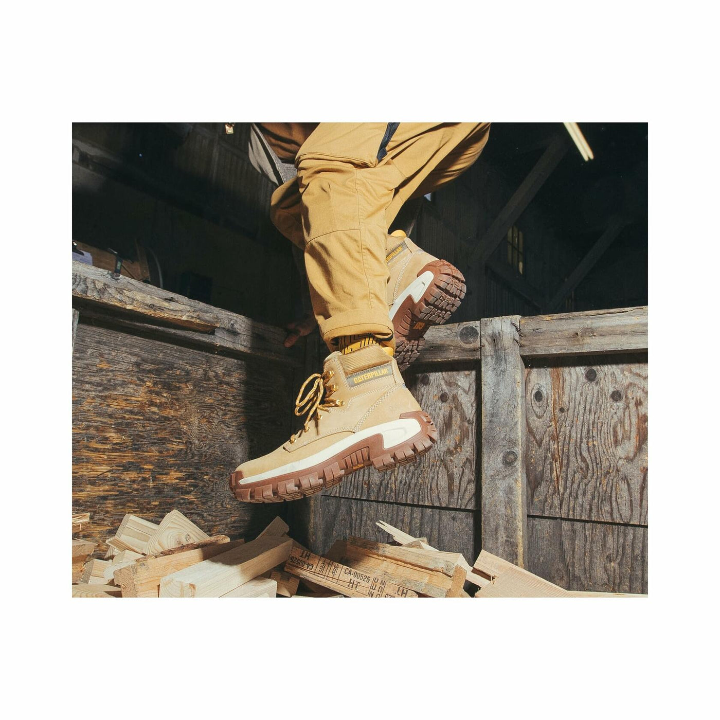 Caterpillar Invader Hi Steel Toe Work Boot Men Honey Reset