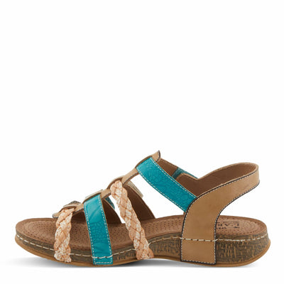 L'Artiste by Spring Step Women's Delila Sandal, Beige Multi, 9.5-10