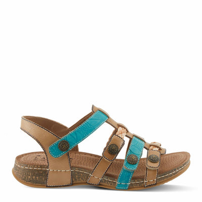 L'Artiste by Spring Step Women's Delila Sandal, Beige Multi, 9.5-10