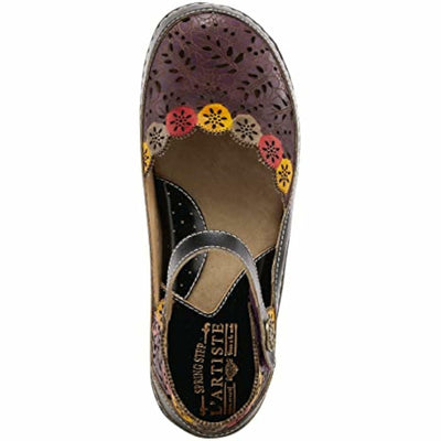 Spring Step L'Artiste Women's Kysandra-Fleur Mary-Jane Shoe Black Multi EU 40 / US 9