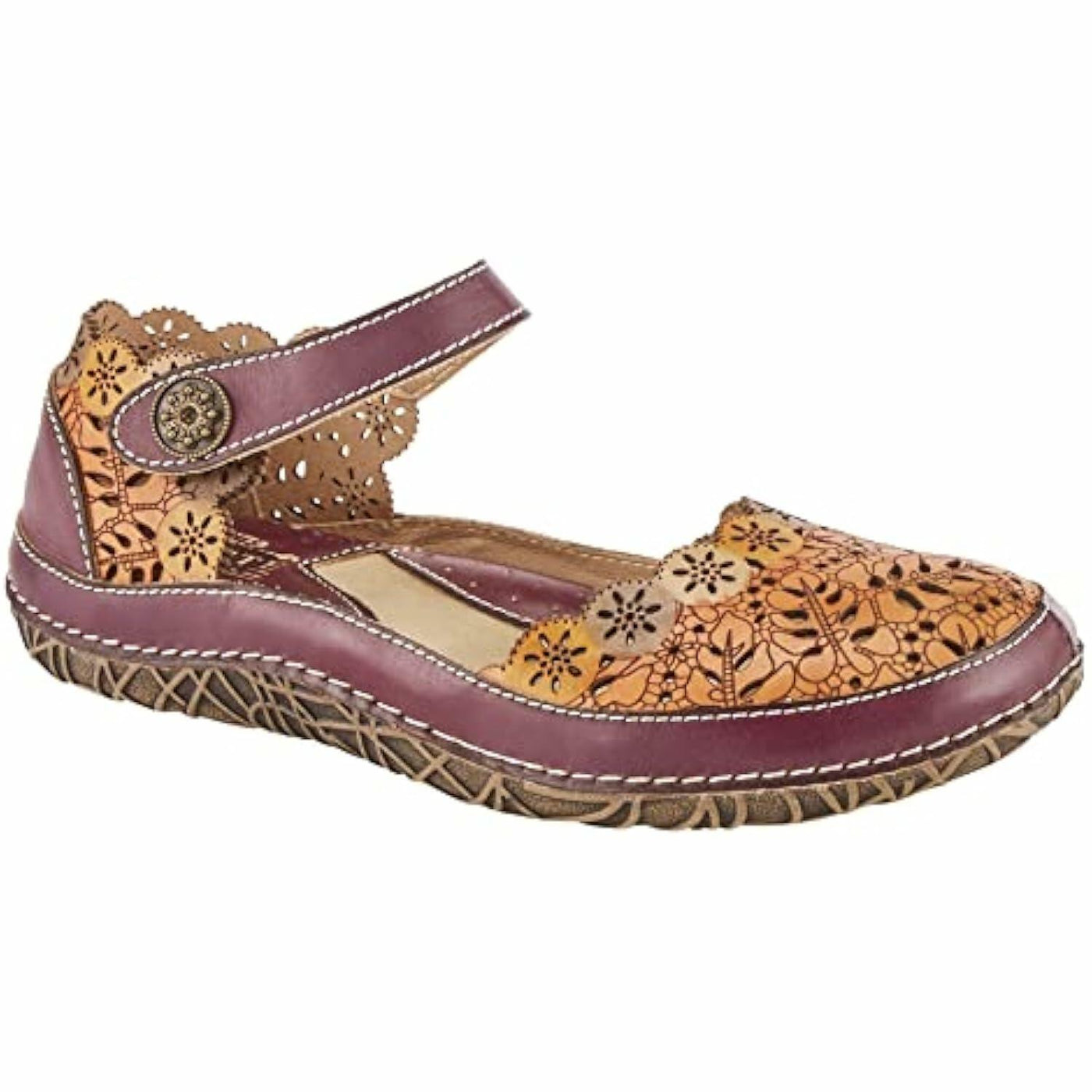 Spring Step L'Artiste Women's Kysandra-Fleur Mary-Jane Shoe Purple Multi EU 37 / US 6.5-7