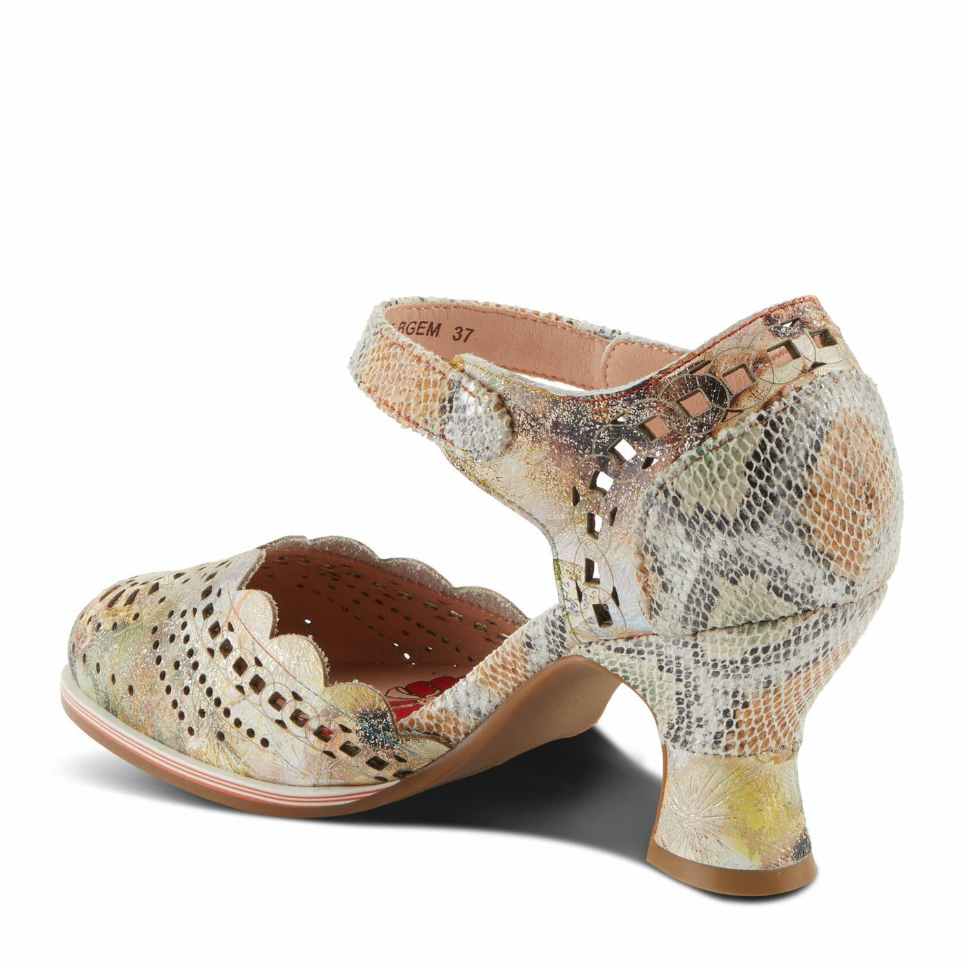 L'Artiste by Spring Step Women's Luxe Pump, Beige Multi, 9