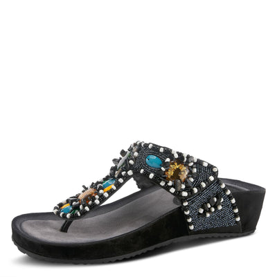 Azura Women's Platypus Slide Sandal, Black Multi, 6.5-7