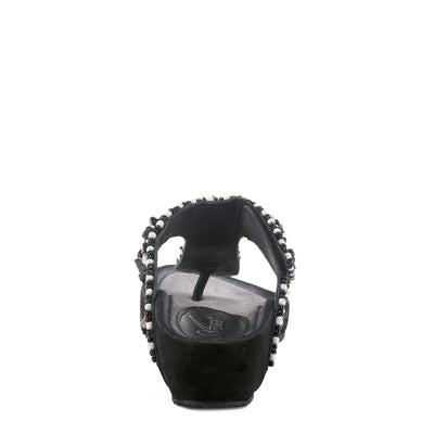 Azura Women's Platypus Slide Sandal, Black Multi, 6.5-7