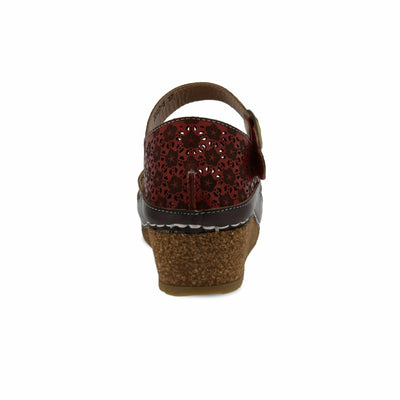 L’Artiste by Spring Step womens DELPHIA Wedge Sandal, RED, 7.5-8 M US