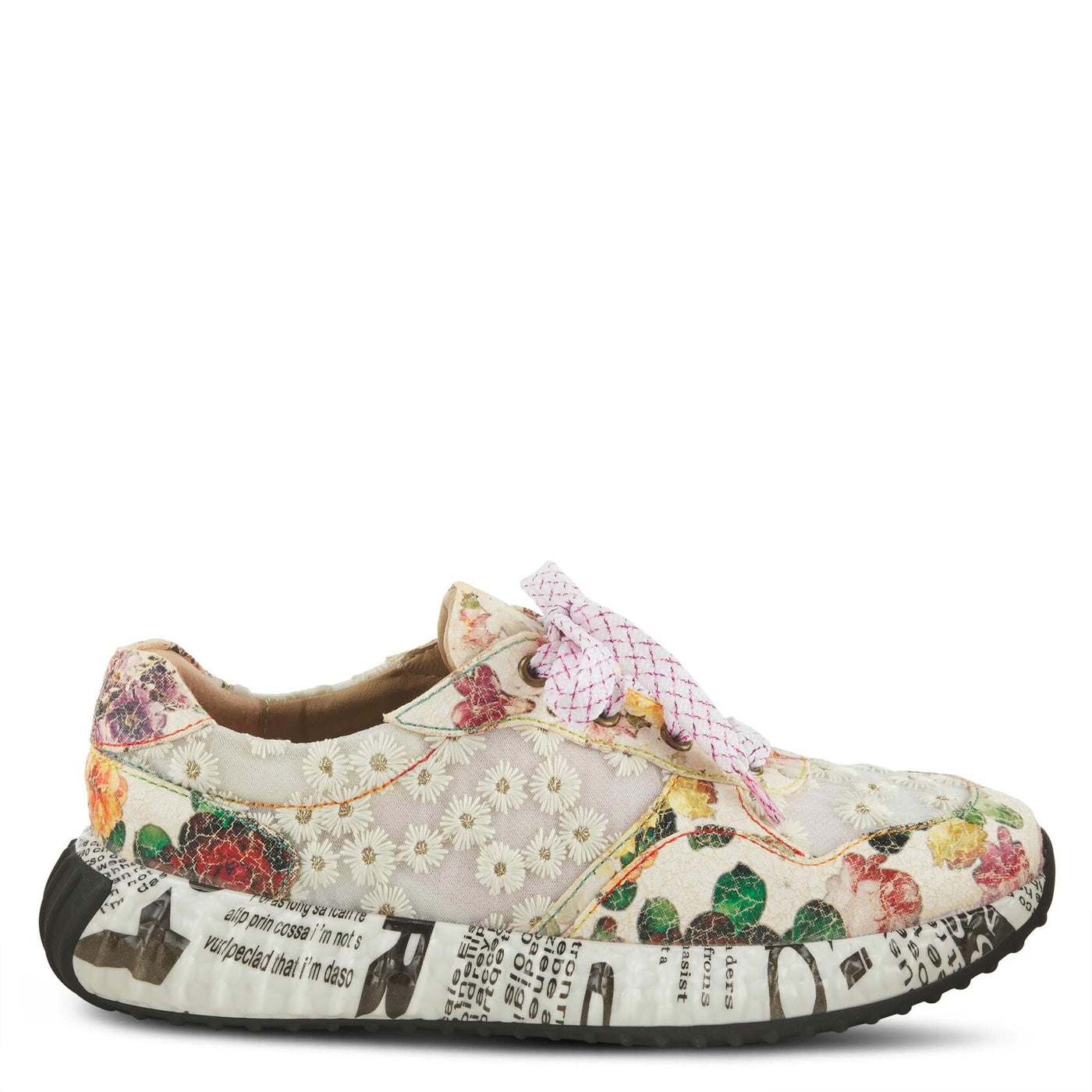 L'Artiste by Spring Step Women's Daisymae Sneaker, Beige Multi, 6.5-7