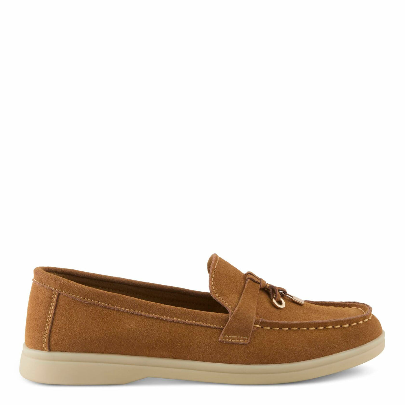 PATRIZIA Women's ISMENE Slip-On Suede Loafers - Almond Toe, Decorative Tassel, Luxurious Comfort TAN EU 39 / US 8.5