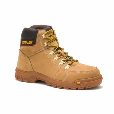 Cat Footwear Men's Outline St Work Boot, Honey, 13