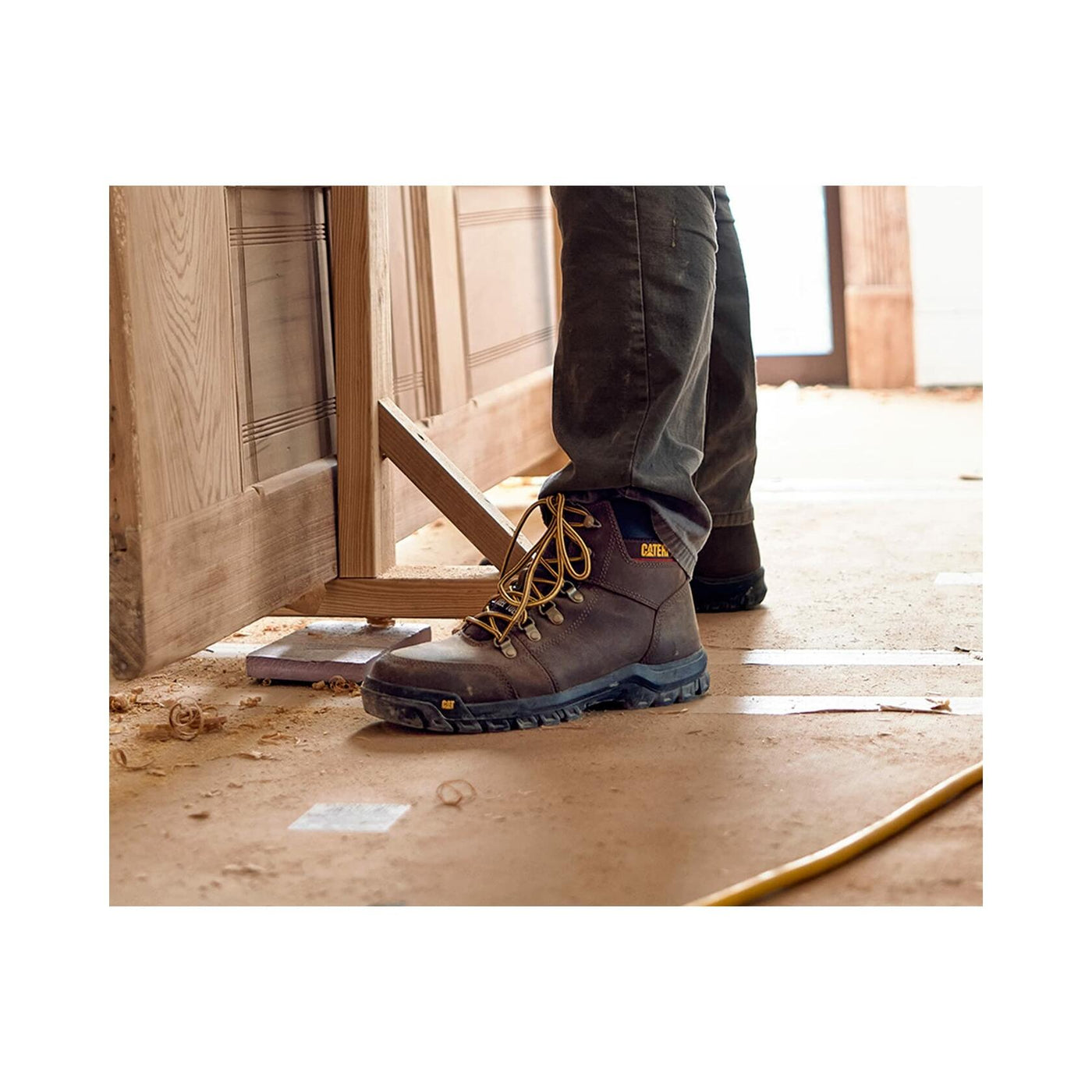 Cat Footwear Men's Outline St Work Boot, Honey, 13