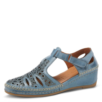 Spring Step Women's Irin T-Strap Shoe Blue EU 37 / US 6.5-7