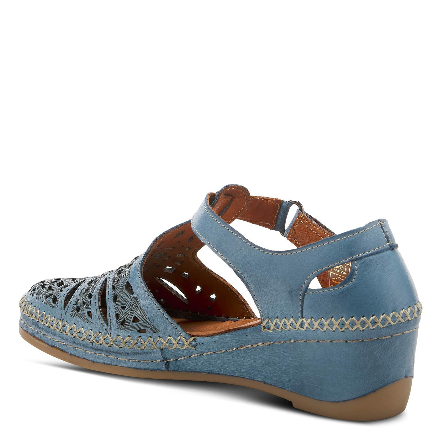 Spring Step Women's Irin T-Strap Shoe Blue EU 37 / US 6.5-7