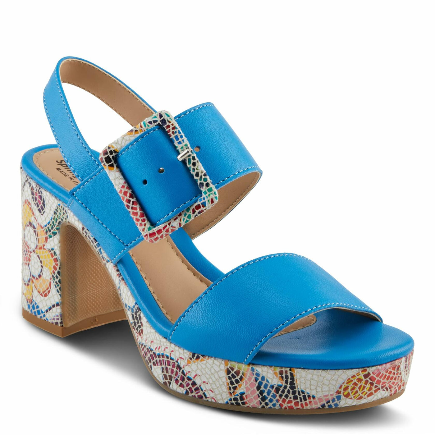 Spring Step Women's Azucar Sandal, Royal Blue Multi, 7.5