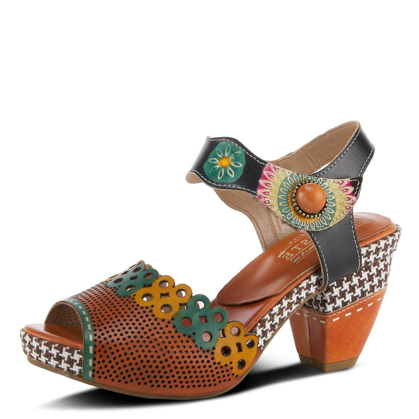 L’Artiste by Spring Step Women's Jive Flat Sandal, Camel Multi, 35 EU/5 M US