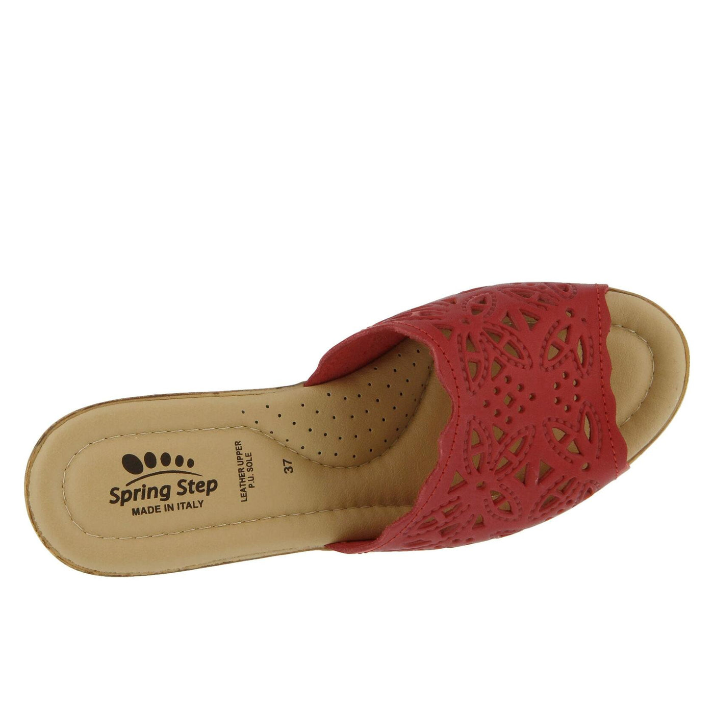 Spring Step Women's Estella Wedge Sandal, Red, 41 EU/9.5-10 M US