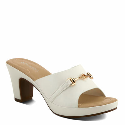 PATRIZIA Women's CORVADIA Slide Heel Sandals - One-Band Design, Gold Bit Detail, Cushioned Footbed