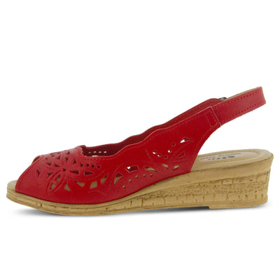 Spring Step Women's Orella Wedge Sandal, Red, 39 EU/8.5 M US