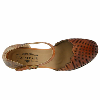 Spring Step L'Artiste Women's Parchelle Mary Jane Flat, Camel, 39 EU/8.5 M US