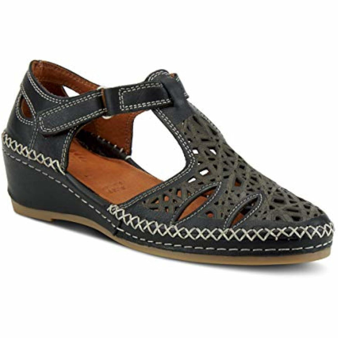 Spring Step Women's Irin T-Strap Shoe Black EU 37 / US 6.5-7