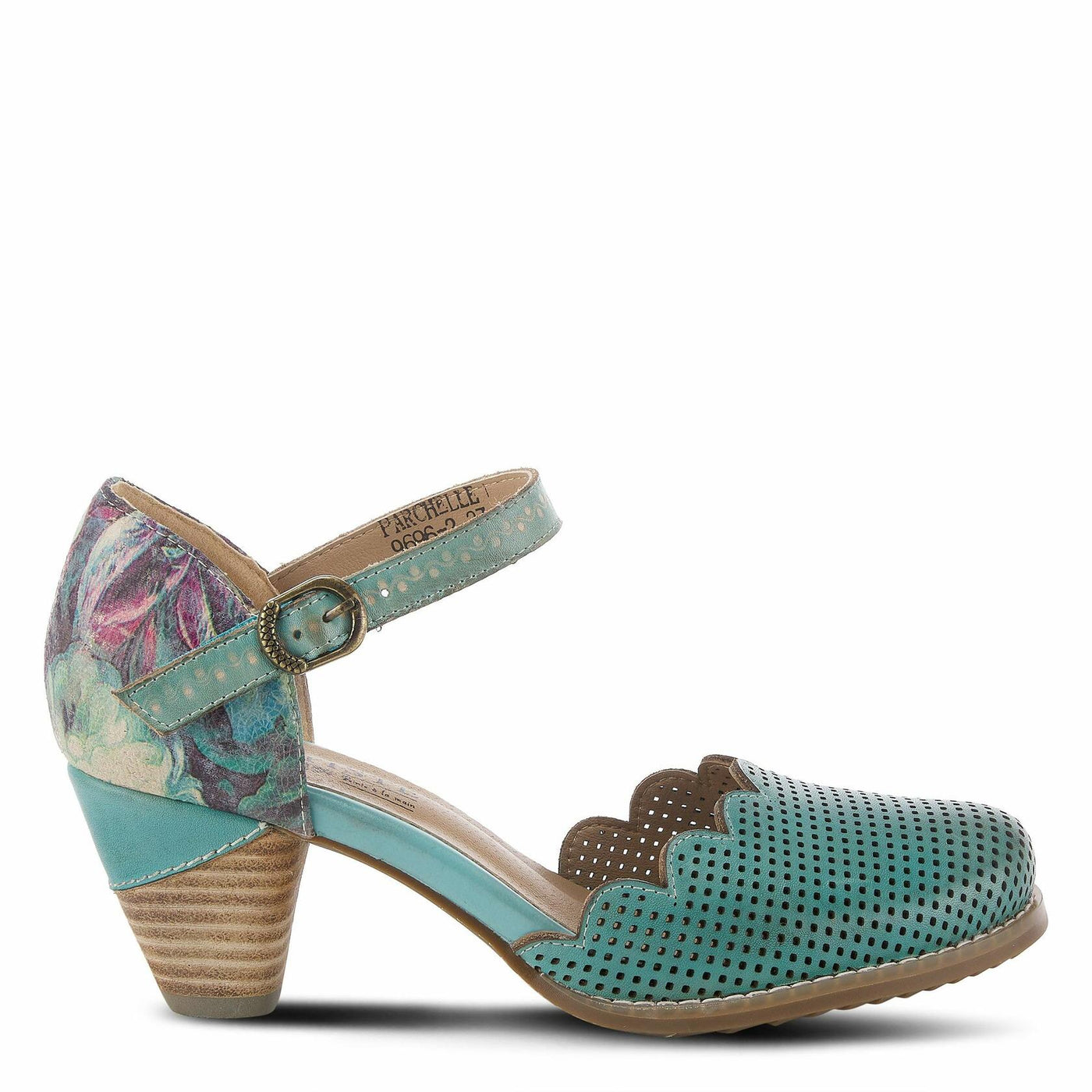 Spring Step L'Artiste Women's Parchelle Ankle Strap Shoe Sky Blue Multi EU 40 / US 9