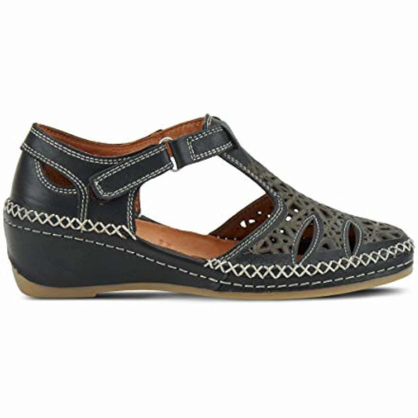 Spring Step Women's Irin T-Strap Shoe Black EU 37 / US 6.5-7