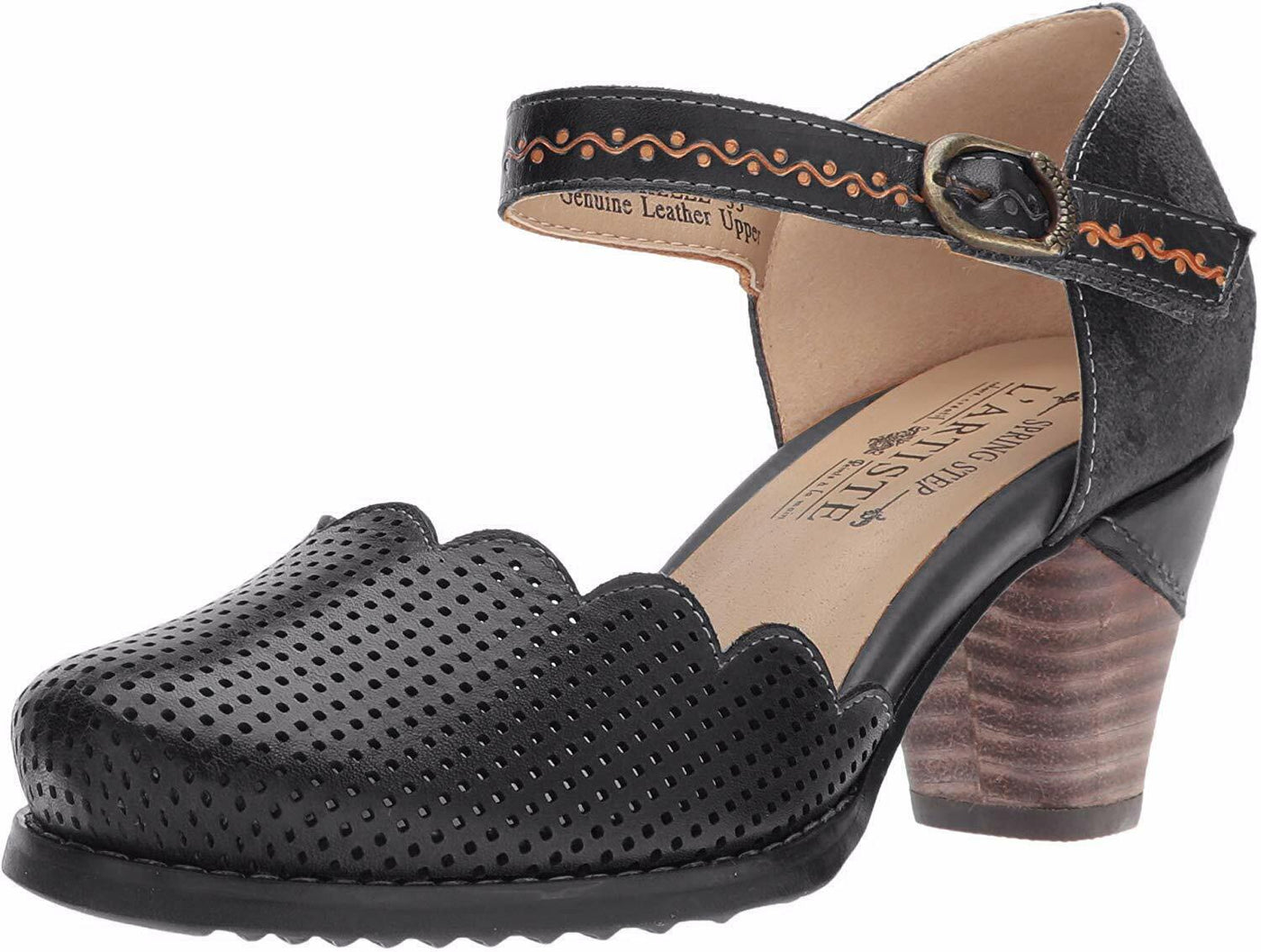 Spring Step L'Artiste Women's Parchelle Mary Jane Flat, Black, 41 EU/9.5-10 M US