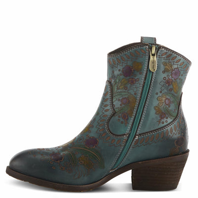 Spring Step L'Artiste Galop Boot for Womens - Ankle Boots with Inside Zipper Closure - Comfortable Western Ladies Boots for Outdoor - Blue EU 35 / US 5