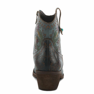 Spring Step L'Artiste Galop Boot for Womens - Ankle Boots with Inside Zipper Closure - Comfortable Western Ladies Boots for Outdoor - Blue EU 35 / US 5