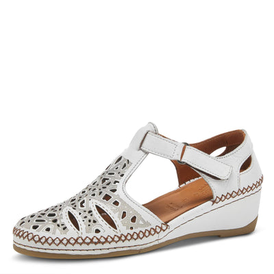 Spring Step Women's Irin T-Strap Shoe White EU 39 / US 8.5