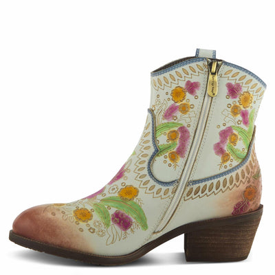 Spring Step L'Artiste Galop Boot for Womens - Ankle Boots with Inside Zipper Closure - Comfortable Western Ladies Boots for Outdoor - White EU 40 / US 9