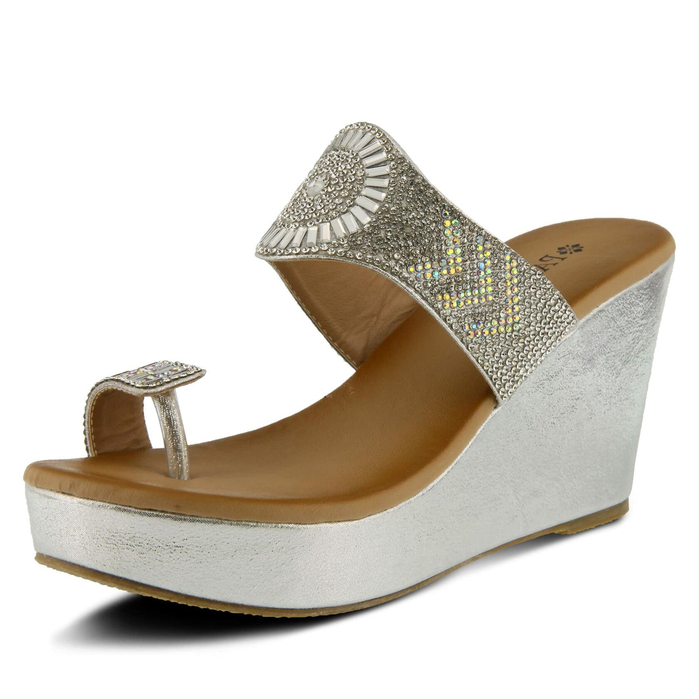 Patrizia Women's Heena Slide Sandal, Silver, 9.5-10